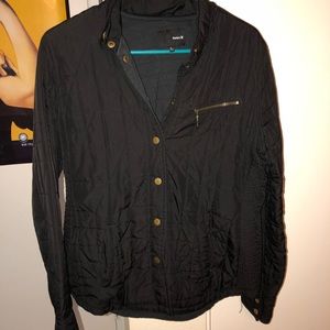 Black Hurley button-up Zip-up